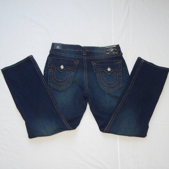 TRUE RELIGION Ricky Relaxed Straight Flap Cotton JEANS Wash LST CALL 34x34 NWT - Picture 1 of 9